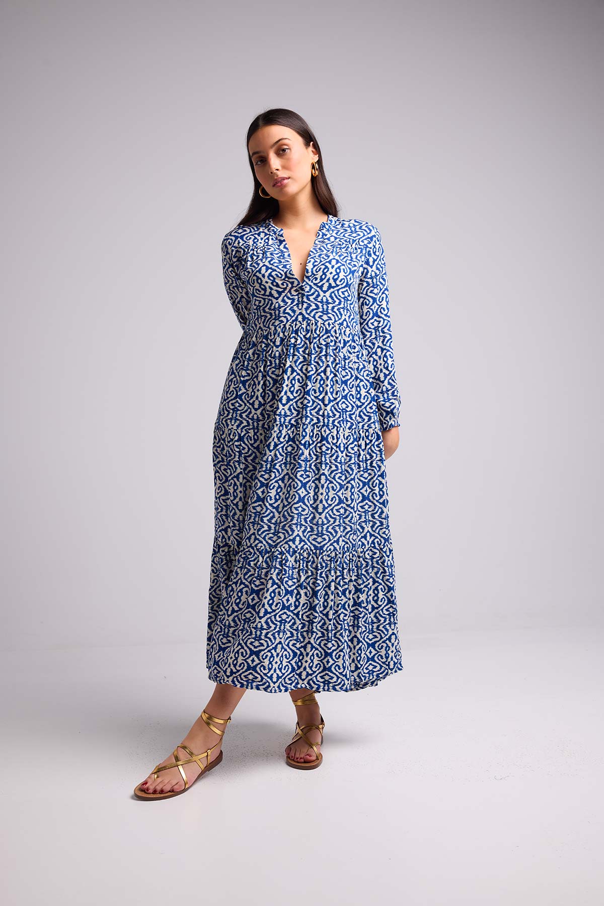 Marzia ethnique blanc bleu